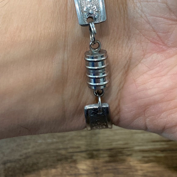Tree of life stainless steel magnetic bracelet made from vintage spoons - Picture 7 of 11